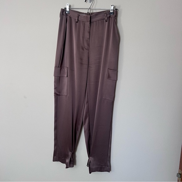 Aritzia Babaton Refined Satin Cargo Pants - Picture 2 of 8